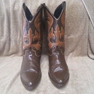 Brown and Gold 12EW Boots